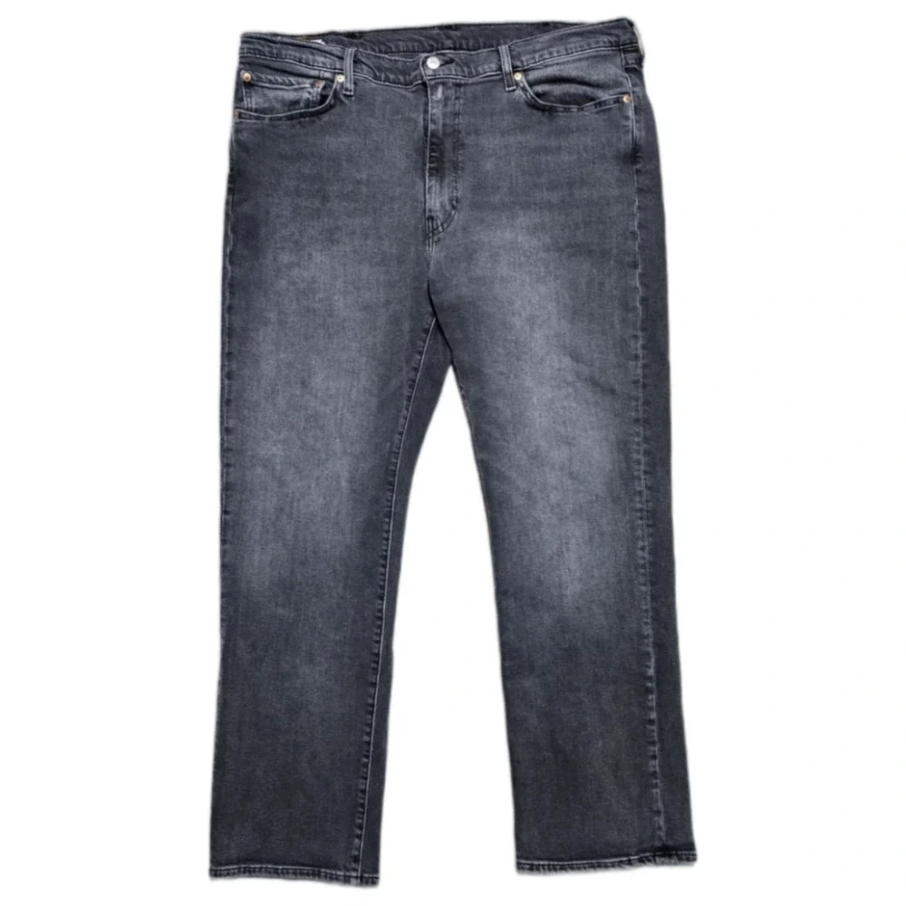 Levi's Men's 514 Straight Flex Jeans 40x30 Graphite Leather Patch Y2K EUC